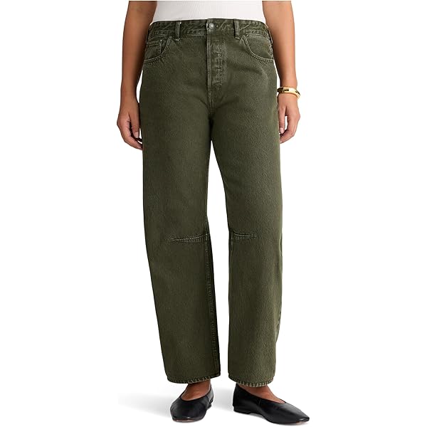 Madewell Women's Non Denim Utility Barrel Leg, Safari Khaki at